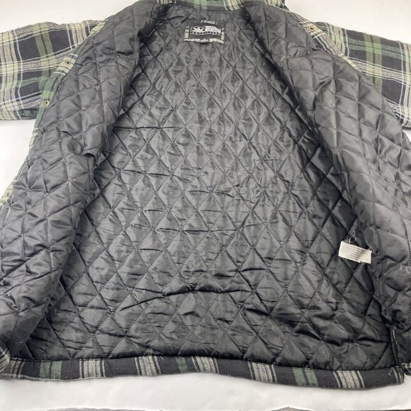 Canyon Guide Outfitters Flannel Shirt Jacket Men’s M Quilt Lined Chore Snap Up - Picture 7 of 11